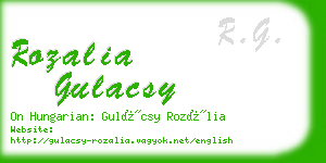 rozalia gulacsy business card